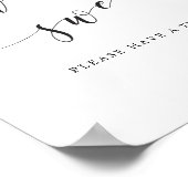 Moderne Clligrafie Love is Sweet Wedding Table Sig Poster (Hoek)