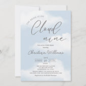 Moderne Cloud 9 Bruidsmeisjes Bruiloftsfeest Kaart (Voorkant)