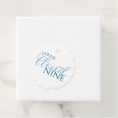 Moderne Cloud 9 eenvoudige typografie bruidsdouche Bedankjes Labels (In situ)