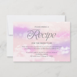 Moderne Cloud Bruiloft Recept Verzoek Kaart