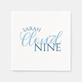 Moderne Cloud negen eenvoudige script bruidsdouche Servet (Voorkant)