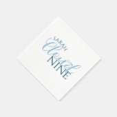 Moderne Cloud negen eenvoudige script bruidsdouche Servet (Hoek)