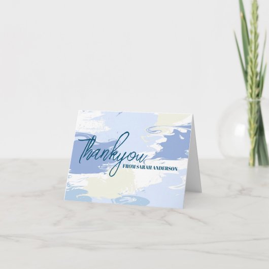 Moderne Cloud Nine Bruidsdouche Bedankkaart (Voorkant)