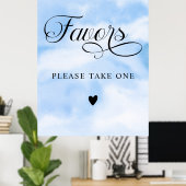 Moderne Cloud Nine Bruidsdouche Favor Sign Poster (Thuiskantoor)