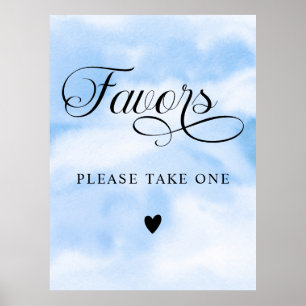 Moderne Cloud Nine Bruidsdouche Favor Sign Poster