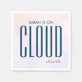 Moderne Cloud Nine Pastel Regenboog Bruiloftsfeest Servet