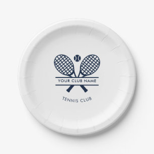 Moderne clubnaam Tennis Iconen Navy Blue Logo Papieren Bordje