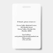 Moderne CNA ID Badge (Achterkant)