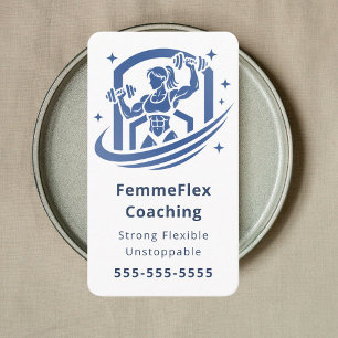 Moderne Coaching Vrouwelijke Personal Trainer Visitekaartje