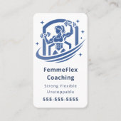 Moderne Coaching Vrouwelijke Personal Trainer Visitekaartje (Voorkant)