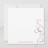 Moderne Cocktail 40e Birthday Party (fuschia) Kaart (Achterkant)