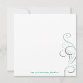 Moderne Cocktail Birthday Party (aqua) Kaart (Achterkant)