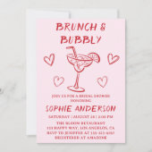 Moderne Cocktail Brunch & Mousserende Wijn Bruidsb Kaart (Voorkant)