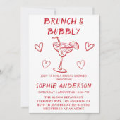 Moderne Cocktail Brunch & Mousserende Wijn Bruidsb Kaart (Voorkant)