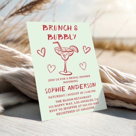 Moderne Cocktail Brunch & Mousserende Wijn Bruidsb Kaart