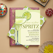 Moderne cocktail Margarita Vrijgezellenfeest Kaart