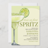 Moderne cocktail Margarita Vrijgezellenfeest Kaart (Voorkant)