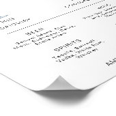 Moderne Cocktail Signature Drink Bar Menubord Poster (Hoek)