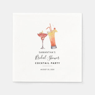 Moderne Cocktailparty Bruiloftsfeest Papieren Servet