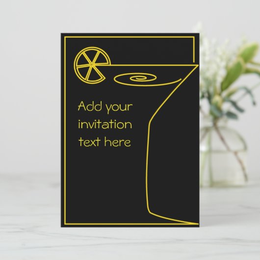 Moderne cocktailparty design. kaart (Staand voorkant)
