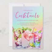 Moderne cocktailparty drankjes kaart (Voorkant)