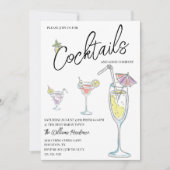Moderne Cocktailparty Kaart (Voorkant)