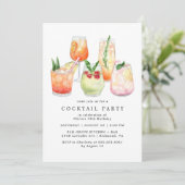 Moderne cocktailparty | Schattige Meisje Vrouwen V Kaart (Staand voorkant)