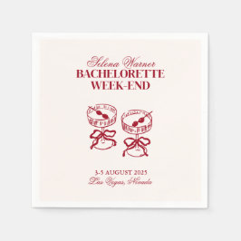 Moderne Cocktails Bachelorette Weekend Servet
