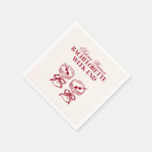 Moderne Cocktails Bachelorette Weekend Servet (Hoek)