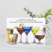 Moderne Cocktails Cocktailparty Kaart (Staand voorkant)