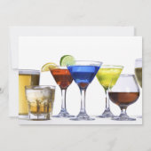 Moderne Cocktails Cocktailparty Kaart (Achterkant)