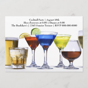 Moderne Cocktails Cocktailparty Kaart