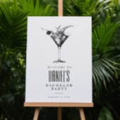 Moderne Cocktails Drink Bachelor Party Welkomstbor Poster