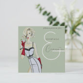 Moderne Cocktails en Gespreksfeest Kaart (Staand voorkant)