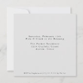 Moderne Cocktails en Gespreksfeest Kaart (Achterkant)