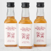 Moderne cocktails vrijgezellenweekend likeurfles etiket (Flessen)