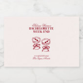 Moderne cocktails vrijgezellenweekend likeurfles etiket (Enkel label)