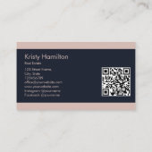Moderne code voor blinde QR-code voor professionel Visitekaartje (Achterkant)