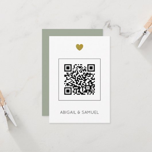 Moderne Code voor de uitnodiging voor weddenschapp (Voorkant / Achterkant in situ)