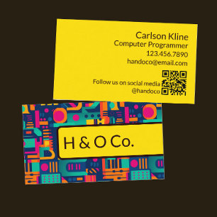 Moderne coderingstechnologie QR Code Visitekaartje