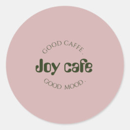 Moderne Coffee Shop Sticker | Cafe Merklabel