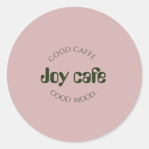 Moderne Coffee Shop Sticker   Cafe Merklabel