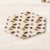 Moderne coffeeshop Café Barista Personeelsnaam Kartonnen Onderzetters (Schuin)