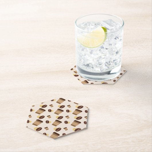 Moderne coffeeshop Café Barista Personeelsnaam Kartonnen Onderzetters (Insitu)