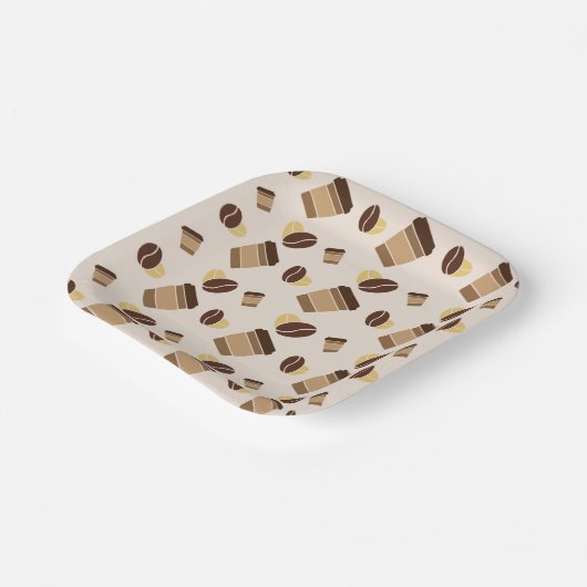 Moderne coffeeshop Café Barista Personeelsnaam Papieren Bordje (Gebogen)