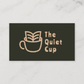 Moderne coffeeshop L Professionele Logo Visitekaartje (Voorkant)