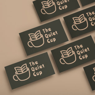 Moderne coffeeshop L Professionele Logo Visitekaartje