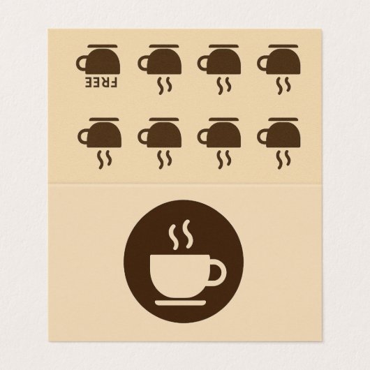 ☕ Moderne coffeeshop loyaliteit & Visitekaartje (Buitenkant ongevouwen)