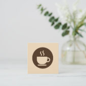 ☕ Moderne coffeeshop loyaliteit & Visitekaartje (Staand voorkant)