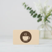 ☕ Moderne coffeeshop loyaliteit & Visitekaartje (Staand voorkant)
